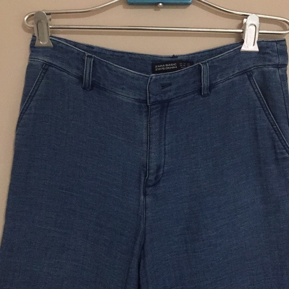 Zara Denim Culotte pants - Picture 2 of 8